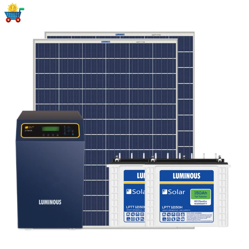 5KW Hybrid Solar System 535W*10Nos Solar Pannel , 5Kw Hybrid Solar Inverter , 4 Battery